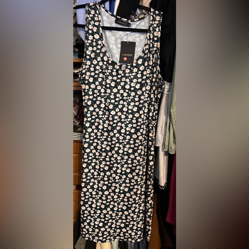 Floral Black Dress